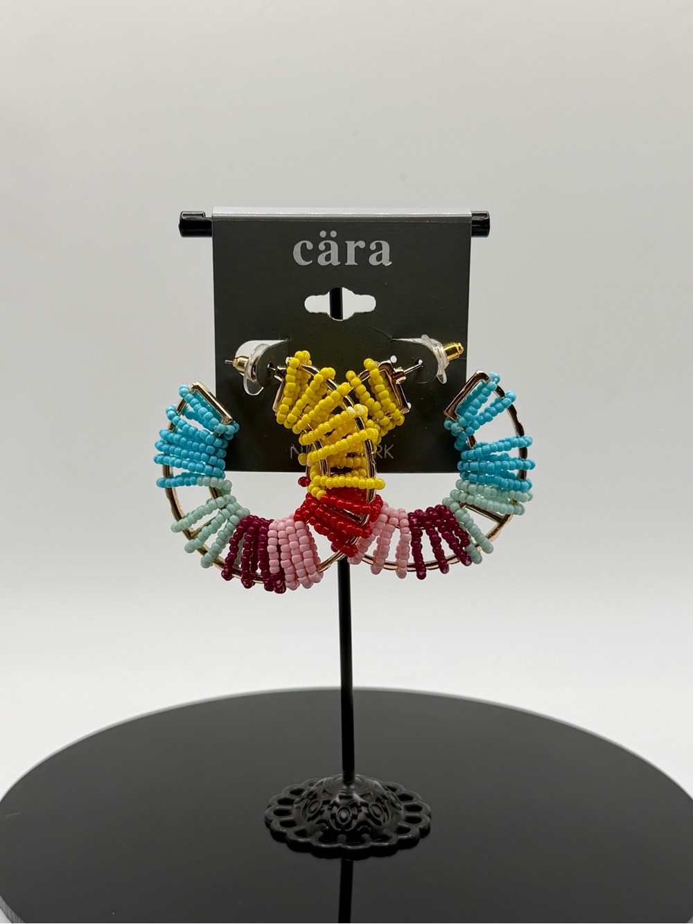 Cära Hoop Beaded Earrings, NWT